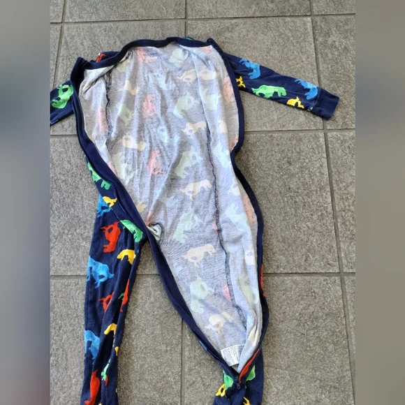 Old Navy 5T Colorful T-Rex 🦖 Fun Dinosaur Pattern footless pajamas - Picture 12 of 12